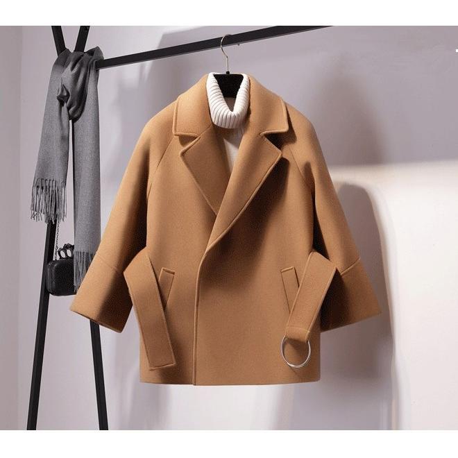 チェスターコート ラシャコート レディース ミニ丈コート ショート 秋冬 ベルト カジュアル オシャレ Vネックス アウター 大きいサイズ 長袖 着痩せ 通勤 Y2517 Encore 通販 Yahoo ショッピング