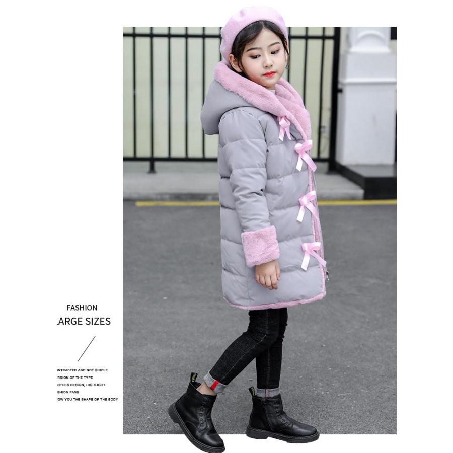 子供服 ダウンジャケット ダウンコート 中綿コート 冬服 女の子 ロングコート フード付き 女児 アウター 通学 厚手 防寒 長袖 お出かけ カジュアル 可愛い Y Encore 通販 Yahoo ショッピング