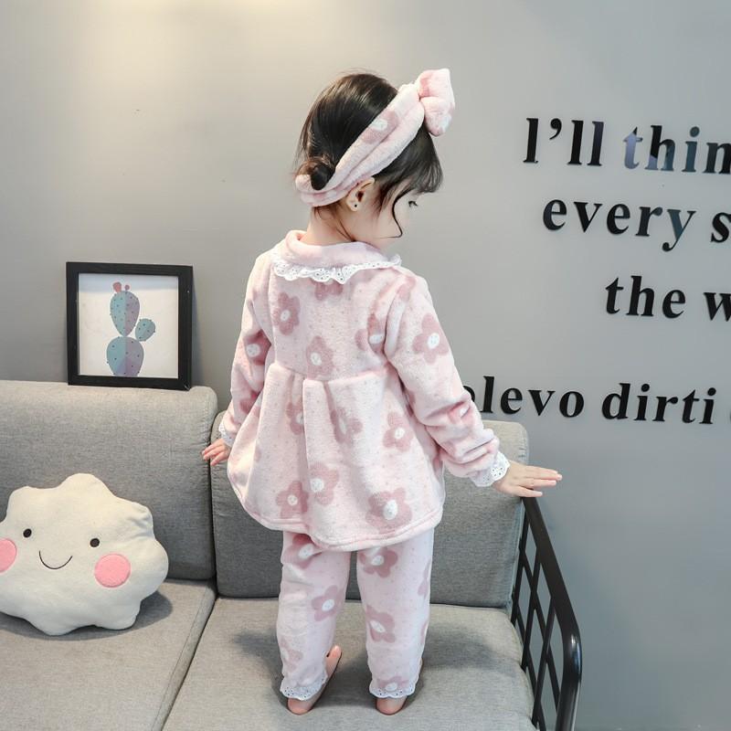 赤ちゃん フランネルパジャマ セットアップ ベビーパジャマ 女の子 子供服 花柄 パジャマ 冬服 プリント 暖かい モコモコ 長袖 ルームウェア 部屋着 可愛い Y Encore 通販 Yahoo ショッピング