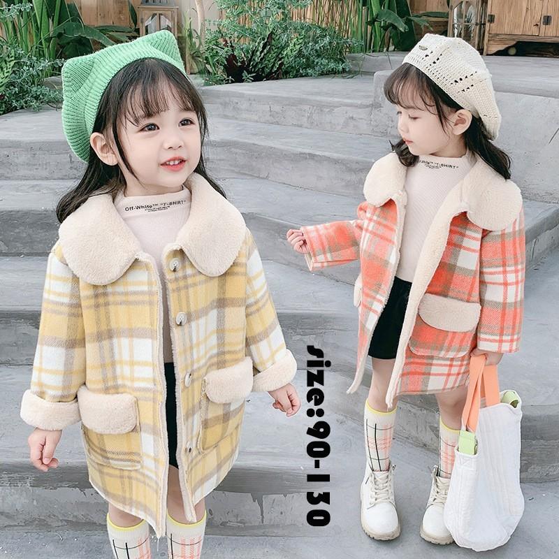 子供服 コート 女の子 ロングコート 裏起毛 あつたか 女児 アウター チェック柄 通学 厚手 防寒 長袖 冬物 保温性抜群 ベビー お出かけ カジュアル 可愛い 初回限定