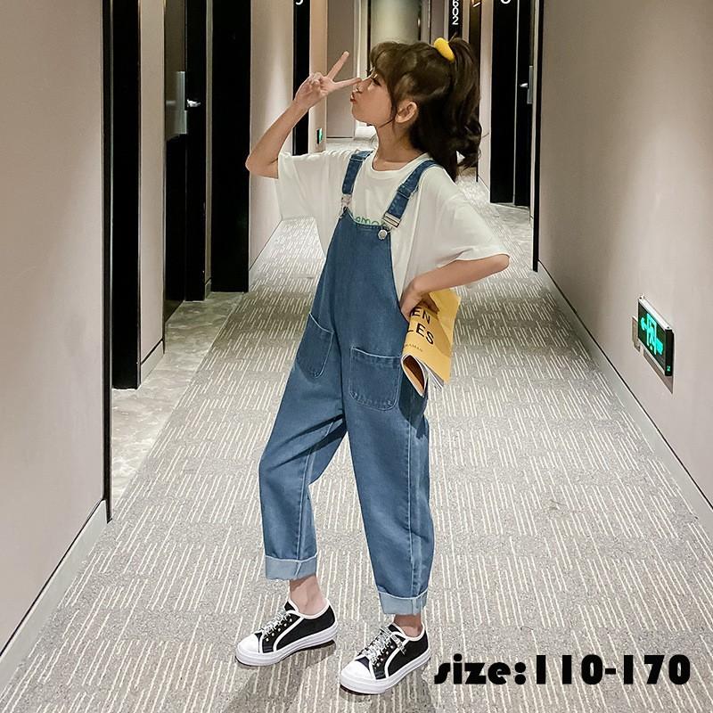 オーバーオール デニムパンツ 子供服 春秋 ジーンズ 長ズボン オールインワン ゆったり ハイウエスト カジュアルパンツ 女の子 可愛い きれいめ 卒園式 入学式 Y2525 Encore 通販 Yahoo ショッピング
