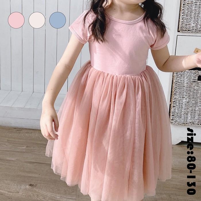 ワンピース 韓国子供服 子供ドレス ロング丈 夏 チュールスカート 半袖 リゾート 女の子 おしゃれ 赤ちゃん ベビー カジュアル 可愛い ジュニア服 通学 入学式 Y Encore 通販 Yahoo ショッピング