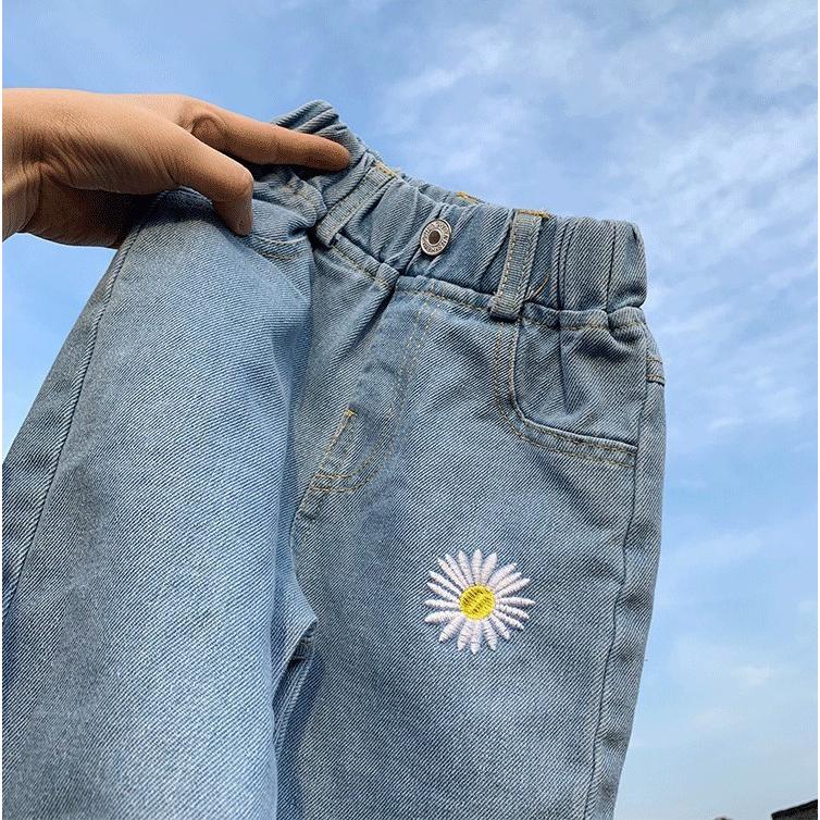 子供服 デニムパンツ 長ズボン 春秋 刺繍 女の子 ジーンズ ジーパン パンツ カジュアル ロングパンツ ボトムス キッズ ベビー 可愛い きれいめ 卒園式 入学式 Y Encore 通販 Yahoo ショッピング