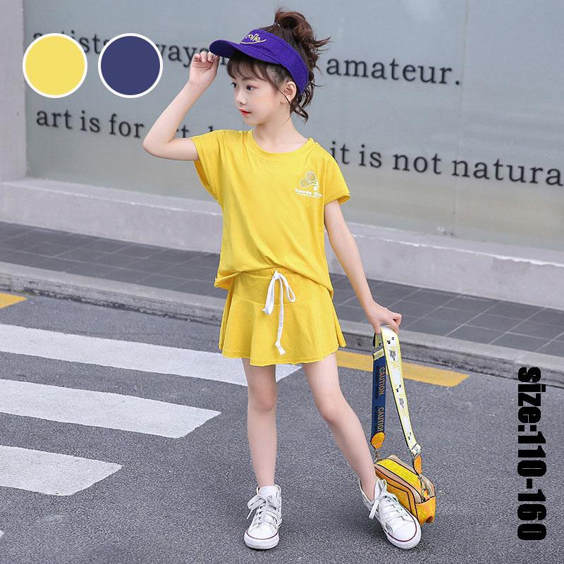 韓国子供服 親子 お揃い セットアップ Tシャツ キュロット スカート 夏 半袖 ゆったり カジュアル 薄手 リゾート 女の子 スポーツスーツ 運動会 可愛い 入学式 Y Encore 通販 Yahoo ショッピング