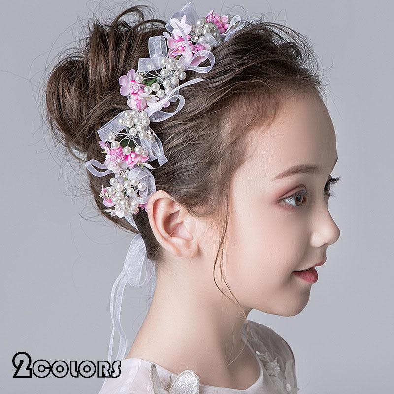 髪飾り 花 発表会 子供ドレス 七五三 アクセサリー 女の子 フォーマル カチューシャ 子供ヘッドドレス 花飾り パール 結婚式 ヘアアクセサリー 花嫁 成人式 韓国 Y Encore 通販 Yahoo ショッピング