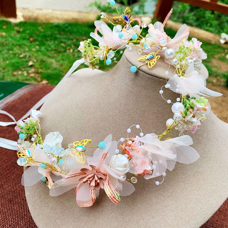 髪飾り 花冠 発表会 アクセサリー フォトウエディング 女の子 フォーマル 花カチューシャ 子供ヘッドドレス 花飾り 造花 森ガール 結婚式 花嫁 成人式 楽天1位