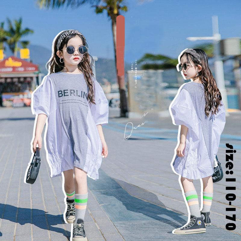 韓国子供服 ワンピース 夏 子供ドレス ロング丈 コットン 切り替え 半袖 女の子 リゾート おしゃれ 子ども服 ビーチ カジュアル 可愛い ジュニア服 入学式 Y Encore 通販 Yahoo ショッピング