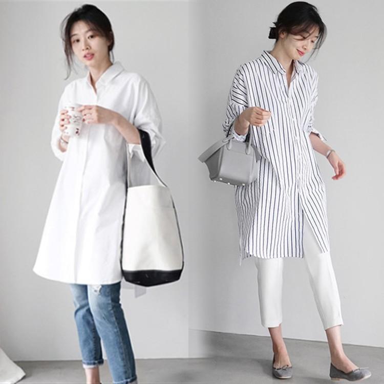 ブラウス レディース 白ンシャツ Vネックブラウス シフォン ロング丈 カーディガン長袖 ストライプ ワンピース ブラウス トップス 通勤 Ol オシャレ 大人 上品 Y Encore 通販 Yahoo ショッピング