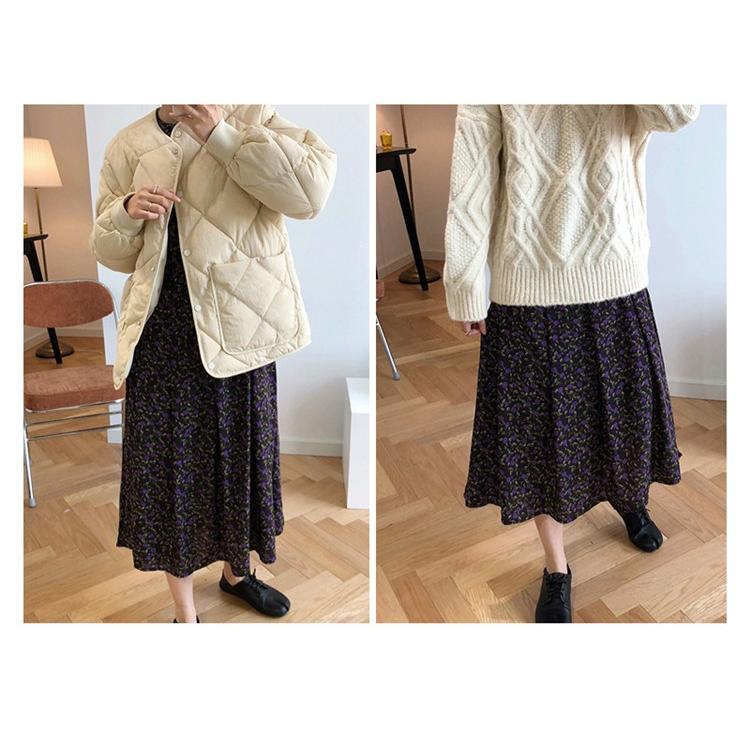 ワンピース レディース 40代 シフォンワンピース 春新作 きれいめ パフスリーブ 花柄 マキシワンピース 長袖 スカート オシャレ 通勤 結婚式 韓国chic Y Encore 通販 Yahoo ショッピング