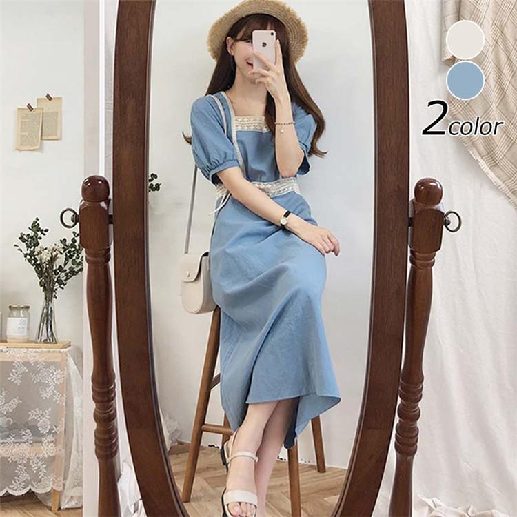 ワンピース レディース 上品 ワンピース 春夏 ベルト付き 綿麻 レース マキシワンピース 半袖 きれいめ 着痩せ 通勤 Ol 40代おしゃれ 復古風 韓国風 新作 Y4717 Encore 通販 Yahoo ショッピング