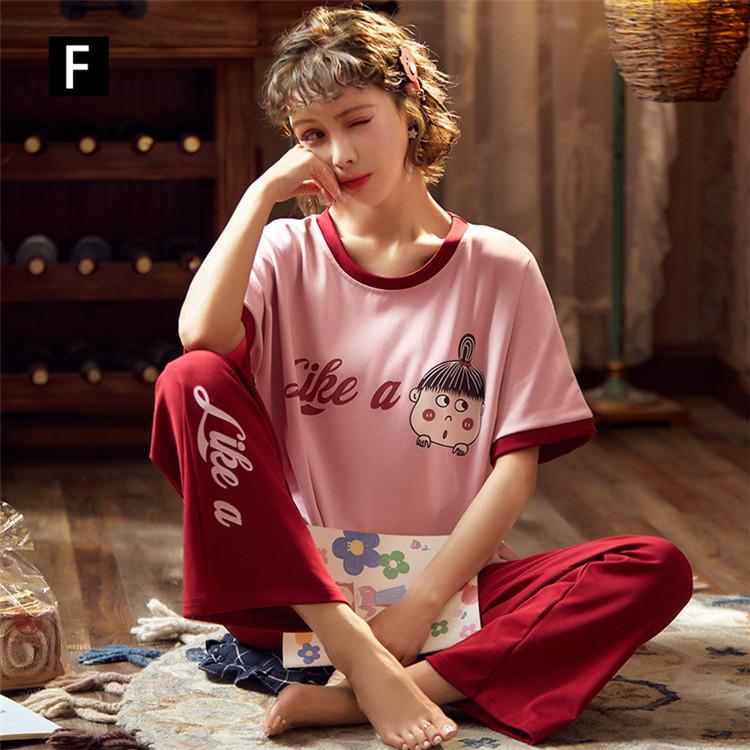 2点セット パジャマ ルームウェア レディース 夏用 パジャマ 半袖 長ズボン 綿 ルームウェア 女性 部屋着 寝巻き ランジェリー パジャマ 可愛い韓国風 Y4745 Encore 通販 Yahoo ショッピング