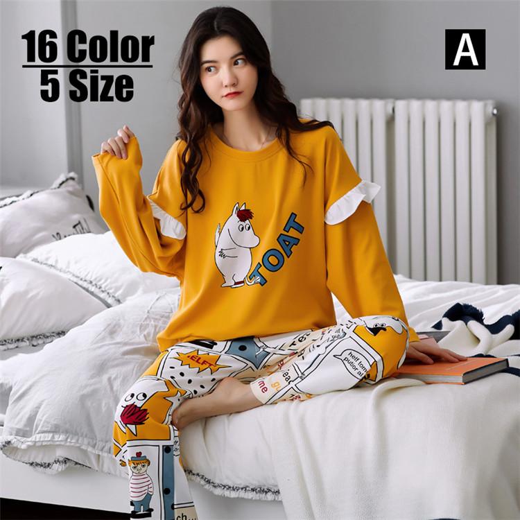 パジャマ レディース 長袖 秋冬 2点セット綿 寝巻き 部屋着 可愛い 長ズボン 女性用 レディースルームウエア ゆったり セットアップ パジャマ 緩い 韓国風 Y Encore 通販 Yahoo ショッピング