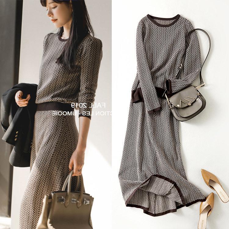 セットアップ ニットワンピース レディース 40代 秋冬 膝丈 気質 ロング丈 セーター マキシワンピース きれいめ 上品 長袖 通勤 着痩せ 結婚式ドレス 大人 Y Encore 通販 Yahoo ショッピング