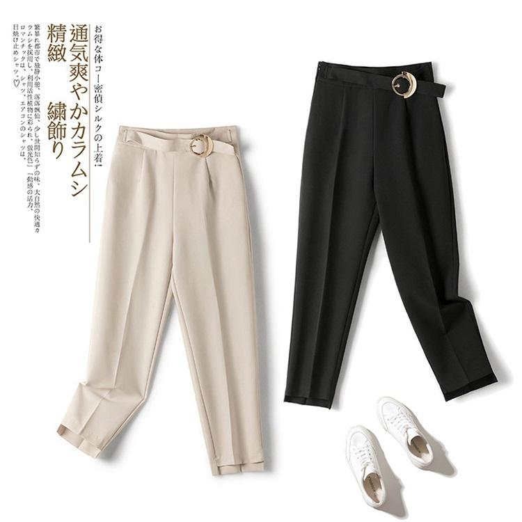 ハーレムパンツ レディース ズボン 九分パンツ 春秋 40代 50代 韓国風 タイト オシャレ ボトムス 就活 就職活動 きれいめ 通勤 Ol カジュアル ゆったり 2色 Y Encore 通販 Yahoo ショッピング