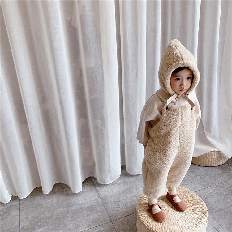 韓国子供服 子とも服 オーバーオール 子供オーバーオール 秋冬 可愛い キッズ 男の子 女の子 もこもこ カジュアル オシャレ 通学 七五三 帽子 裏起毛 Y Encore 通販 Yahoo ショッピング