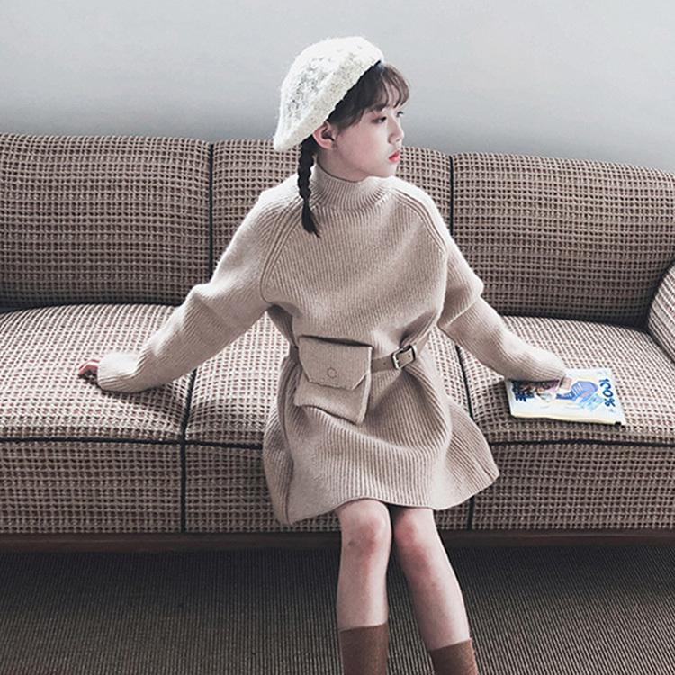 子供服 セーター ワンピース ニット 女の子 秋冬 長袖 タートルニット ロング丈セーター お姫様 可愛い ゆったり 韓国風 カジュアル ストレッチ おしゃれ Y Encore 通販 Yahoo ショッピング