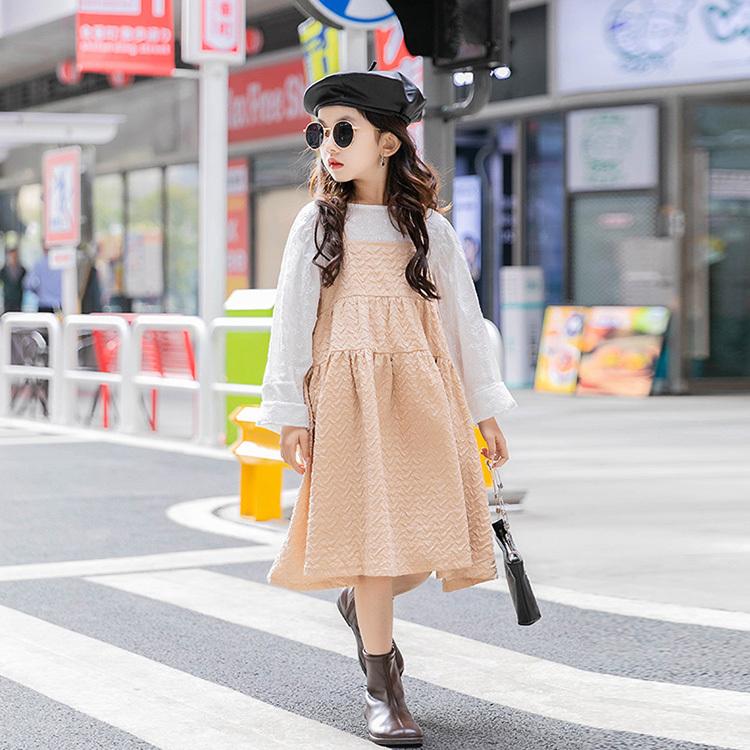 ジュニア服 スカートセット 2点セット 上下セット 女の子 ガール 可愛い 長袖 ブラウス キャミワンピース おしゃれ カジュアルセット 上品 ゆったり 2色 Y4984 Encore 通販 Yahoo ショッピング