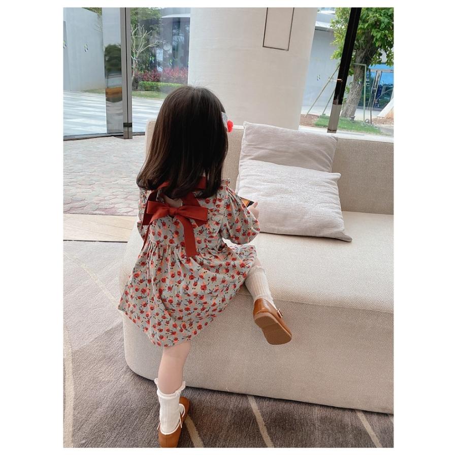 子供服 ワンピース ドレス 女の子 長袖 花柄ワンピース 膝丈ワンピース カジュアル おしゃれ 可愛い 通学 小学生 発表会 卒園式 卒業式 入学式 七五三 Y Encore 通販 Yahoo ショッピング