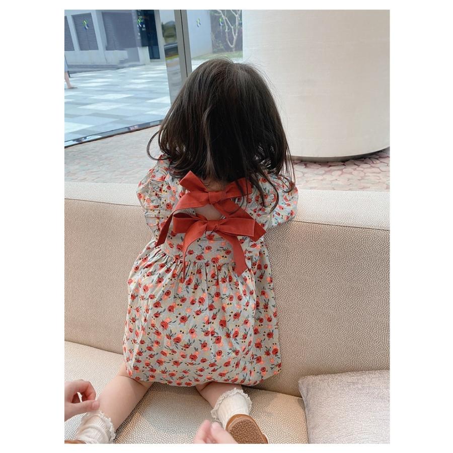 子供服 ワンピース ドレス 女の子 長袖 花柄ワンピース 膝丈ワンピース カジュアル おしゃれ 可愛い 通学 小学生 発表会 卒園式 卒業式 入学式 七五三 Y Encore 通販 Yahoo ショッピング