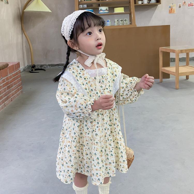 子供服 女の子 長袖 ドレス ワンピース 花柄ワンピース レース 膝丈ワンピース カジュアル おしゃれ 可愛い 通学 小学生 発表会 卒園式 卒業式 入学式 七五三 Y Encore 通販 Yahoo ショッピング