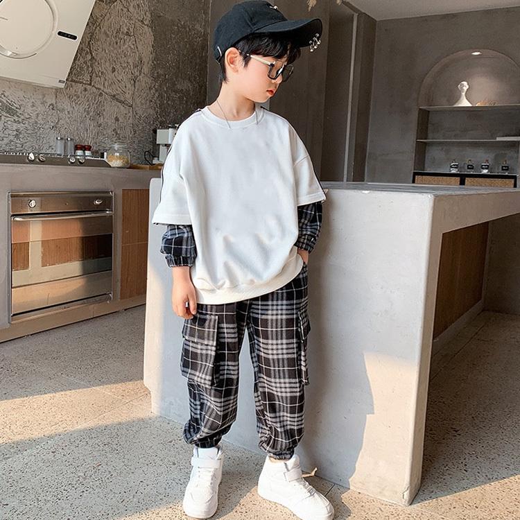 子供服 2点セット 上下セット 男の子 オシャレ 長袖 Tシャツ カコイイ ファッション スポーツ 長ズボン チェック カジュアル きれいめ 上品 通学 舞台 七五三 Y Encore 通販 Yahoo ショッピング