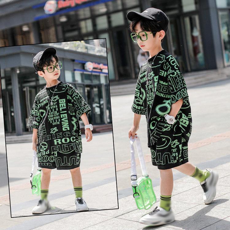 子供服 男の子 オシャレ 夏 半袖 2点セット 上下セット カコイイ キッズ Tシャツ パンツ ゆったり カジュアル きれいめ 卒業式 入学式 発表会 七五三 2色 Y Encore 通販 Yahoo ショッピング