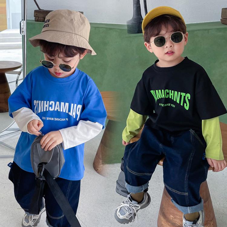 韓国子供服 男の子 Tシャツ 春夏 長袖 トップス オシャレ カコイイ キッズ Tシャツ ゆったり カジュアル 卒業式 入学式 卒園式 入園式 発表会 七五三 2色 Y Encore 通販 Yahoo ショッピング