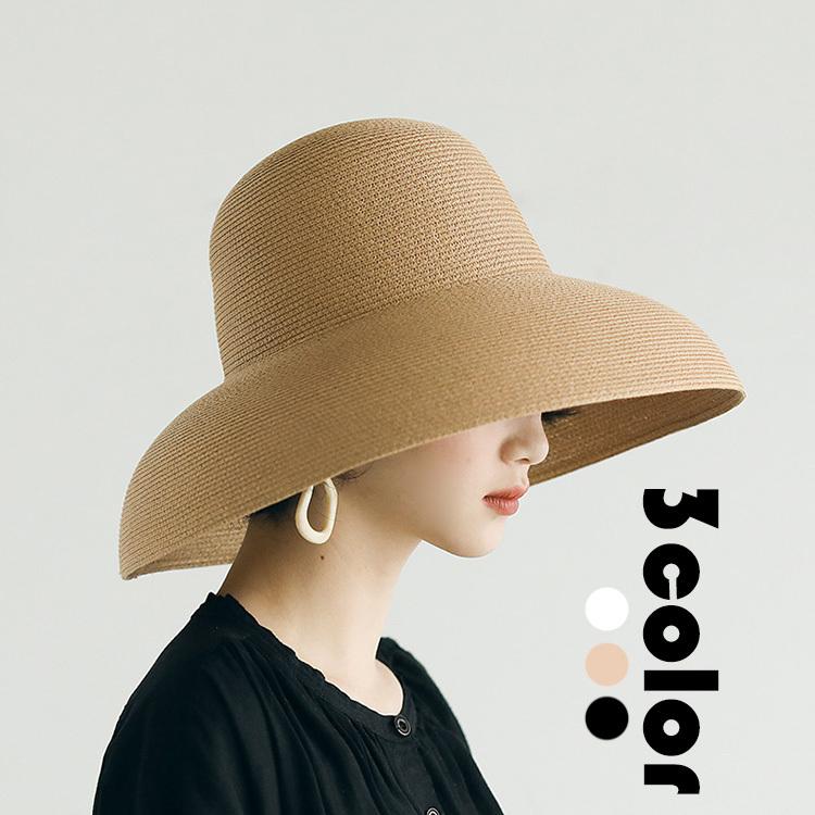 つば広ハット レデイース 麦わら帽子 漁師の帽子 春夏 おしゃれ ハット 折りたたみ たためる ファッション Uvカット 紫外線対策 旅行 小顔効果 日よけ 3色 Y Encore 通販 Yahoo ショッピング