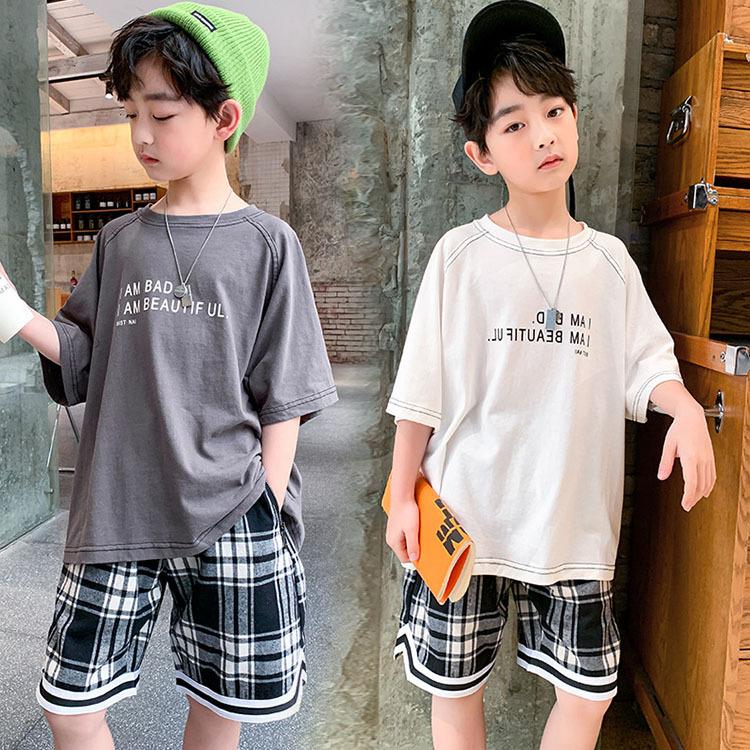 韓国子供服 男の子 ボーイ 2点セット 上下セット 半袖 Tシャツ チェック ハーフパンツ 半ズボン セットアップ オシャレ カジュアル 通学 七五三 2色 Y Encore 通販 Yahoo ショッピング