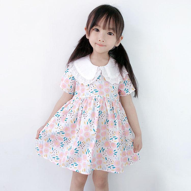 キッズ ワンピース 女の子 夏 半袖 花柄ワンピース 子供服 膝丈ワンピース 可愛い 通学 学院 小学生 中学生 卒園式 卒業式 入学式 入園式 2色 Y Encore 通販 Yahoo ショッピング