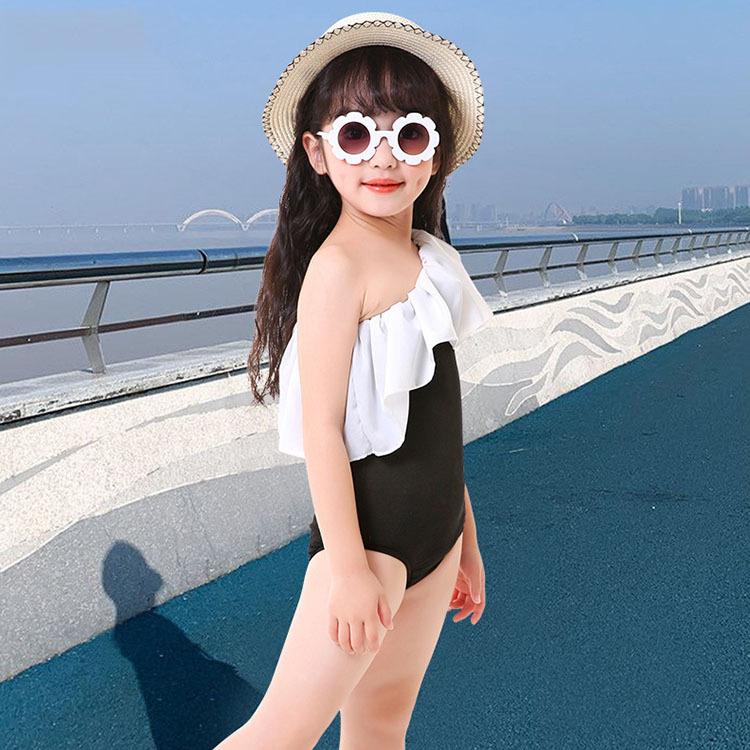 女の子 水着 キッズ水着 子供水着 ワンピース 夏 可愛い プール 海辺 ビーチ 温泉 日焼け防止 ドット 韓国風 お姫 女優水着 体型カバー Uvカット Y Encore 通販 Yahoo ショッピング