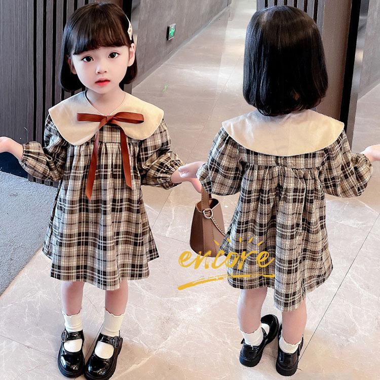 子供 ワンピース 長袖 女の子 子供服 ワンピース 可愛い チェック リボン 結婚式 発表会 お洒落 キッズ ワンピース きれいめ 通学 入学式 卒業式 小学生 Y4929 Encore 通販 Yahoo ショッピング