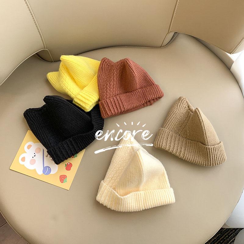 ニット帽 子供 おしゃれ 男の子 女の子 赤ちゃん ベビー 帽子 キッズ ハット ストレッチ カジュアル 小さい 帽子 きれいめ 無地 5色 Y Encore 通販 Yahoo ショッピング