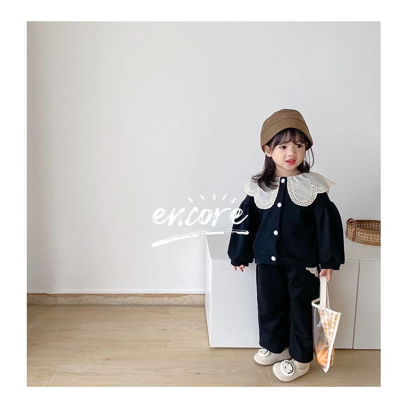 セットアップ 女の子 子供服 長袖 秋冬 可愛い レース 上下セット 韓国子供服 キッズ ジュニア コート ジャケット 長ズボン おしゃれ 小学生 通学着 新品 2色 Y Encore 通販 Yahoo ショッピング