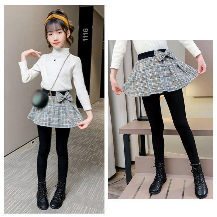 韓国子供服 ボトムス キッズ 女の子 キュロットスカート 裏起毛なし 裏起毛あり 春 秋 冬 黒 蝶結び チェック柄 可愛い オシャレコーデ 通学 ブラック 110 160 Y Encore 通販 Yahoo ショッピング