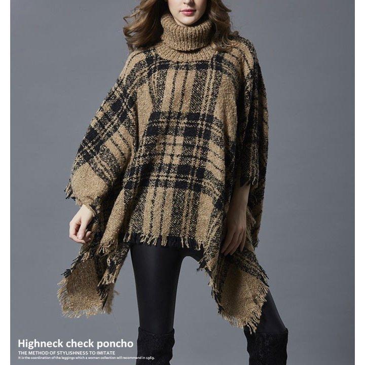 ストール ポンチョ コート マント レディース 冬 当店の記念日 チェック柄 ポンチョコート チェック