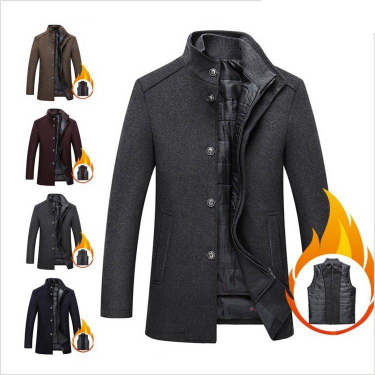 コート メンズ ビジネスコート ふるさと納税 ライナー着脱式 ハーフコート 男性用 通勤 立ち襟 秋冬 防寒コート