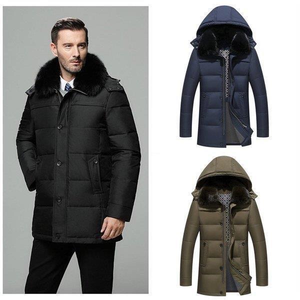 売れ筋 ダウンコート メンズ ダウンジャケット メンズコート ボア付き ダウンジャケット ビジネス 防寒 防風 中綿コート サイズ L Populationmalawi Org