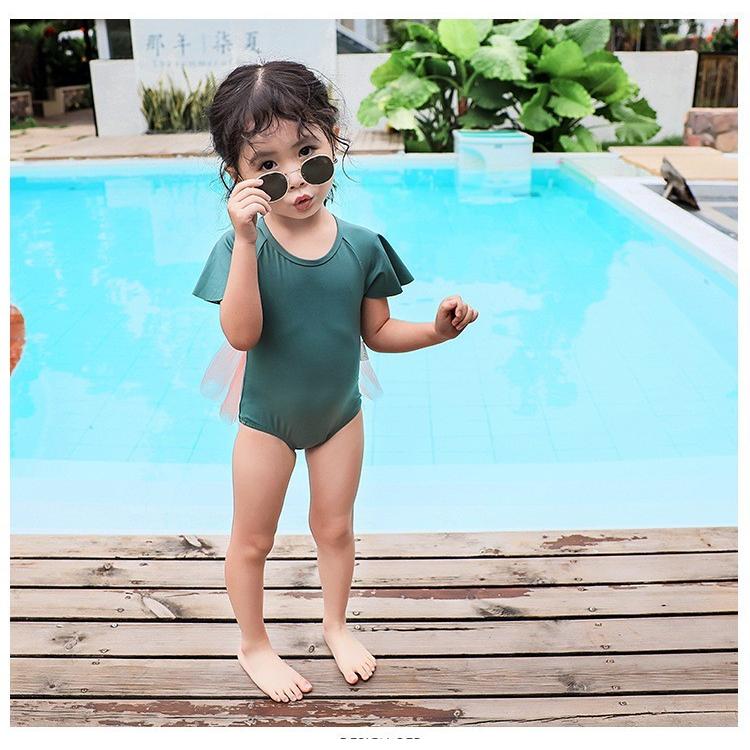 夏の定番 ２０２０新作 子供 女の子 水着 レース付き プリンセス カワイイ 伸縮性あり 速乾 明るい ピンク グリーン 90から130ｃｍ Y Encore 通販 Yahoo ショッピング