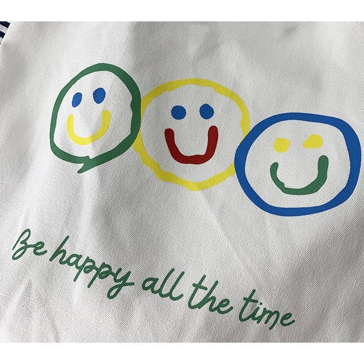 ショルダーバッグ 肩掛け 笑顔 カジュアル シンプル コットン 帆布 キャンバス 便利 利用度高い 大容量 通勤通学 ショッピング カッコイイ ベージュ Y Encore 通販 Yahoo ショッピング