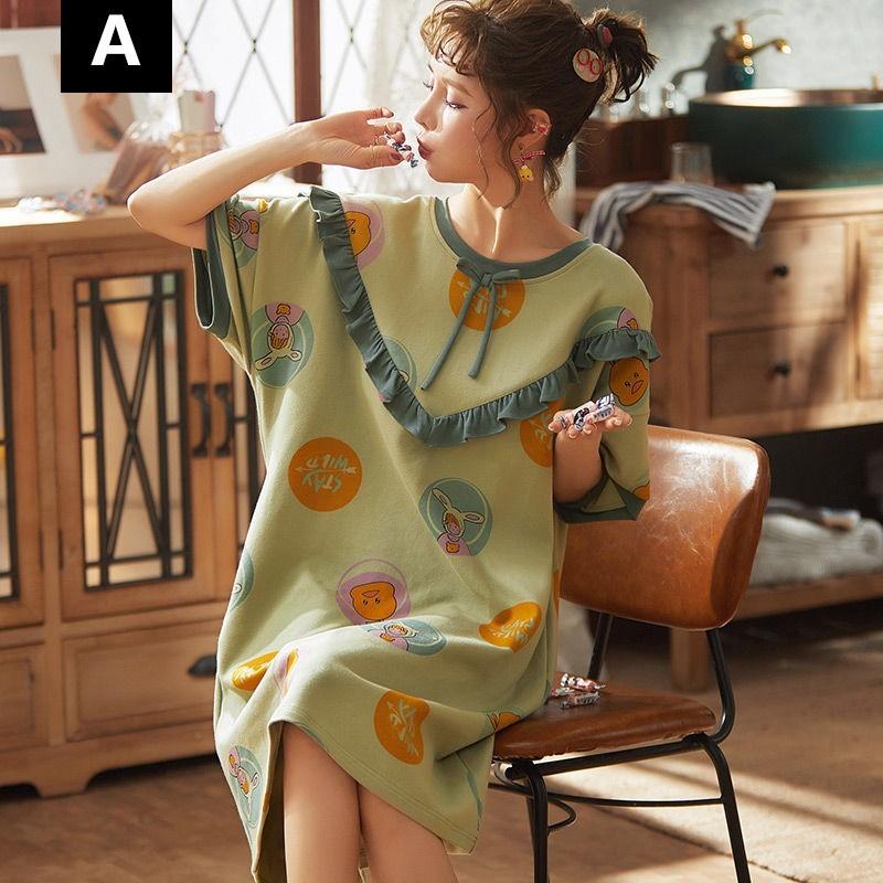 パジャマ ルームウェア レディース ワンピース 半袖 綿 夏用 パジャマ スカート ルームウェア 女性 部屋着 寝巻き ランジェリー パジャマ 韓国風 ネグリジェ Y Encore 通販 Yahoo ショッピング