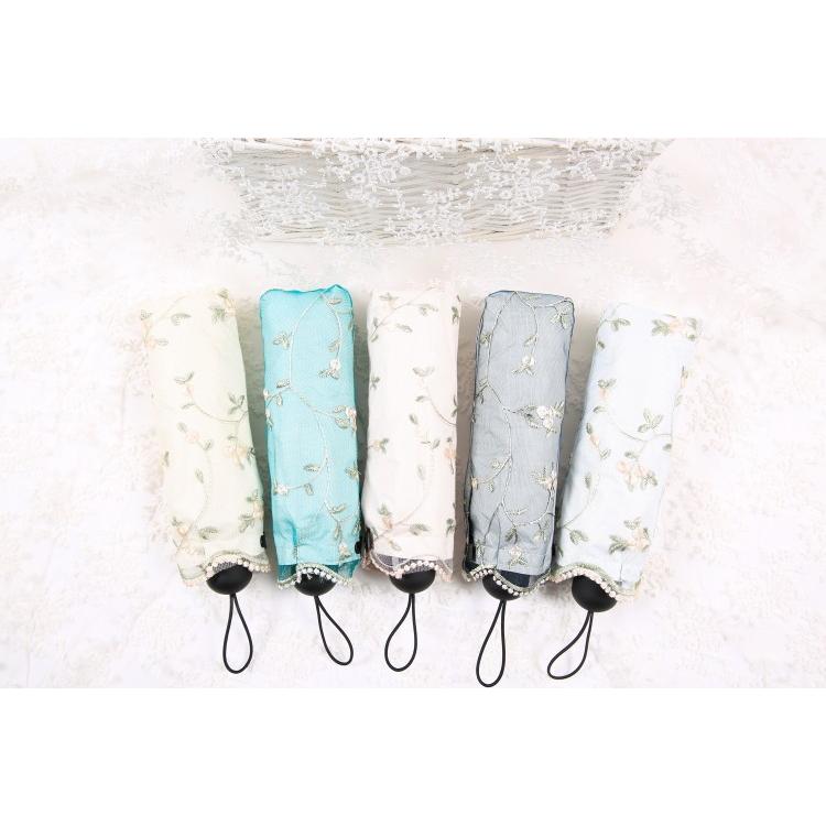 年間定番 折りたたみ傘 レディース 日傘 雨傘 花柄 晴雨兼用傘 3つ折 刺繍 オシャレ 可愛い 女性用 レース 手動 傘袋付 8本骨 Uvカット 紫外線対策 Champagne Dissaux Brochot Com