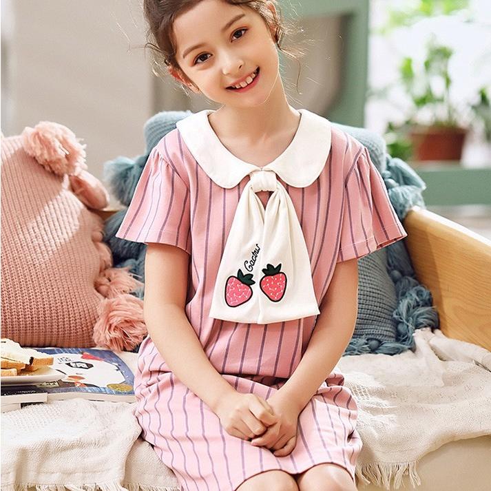 夏服 キッズパジャマ 女児 子供服 半袖 ドレスピンク人気 日常 部屋着 寝巻き ルームウェア韓国風 女の子 ジュニア 誕生日プレゼント 100 150cm 可愛い Y Encore 通販 Yahoo ショッピング