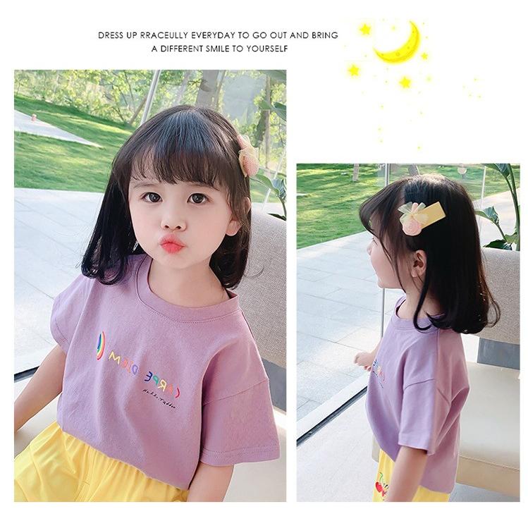 韓国子供服 韓国子ども服 韓国こども服女の子 グリーン ライトピンク パープル ホワイト ピンク 春 夏80 90 100 110 1 130 半袖トップス Y Encore 通販 Yahoo ショッピング