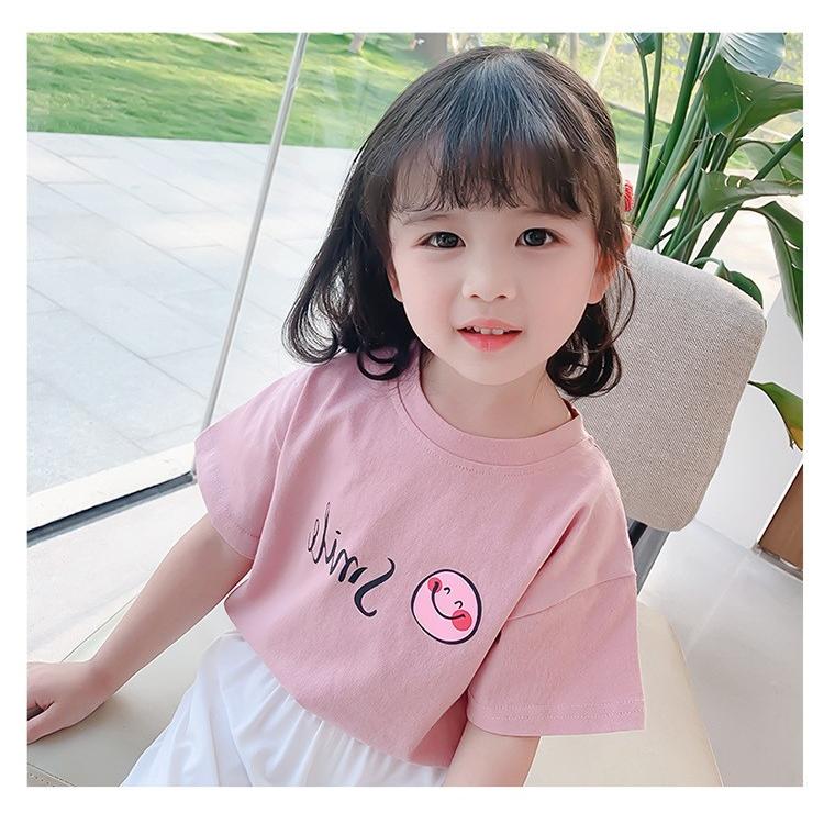 韓国子供服 韓国子ども服 韓国こども服女の子 グリーン ライトピンク パープル ホワイト ピンク 春 夏80 90 100 110 1 130 半袖トップス Y Encore 通販 Yahoo ショッピング