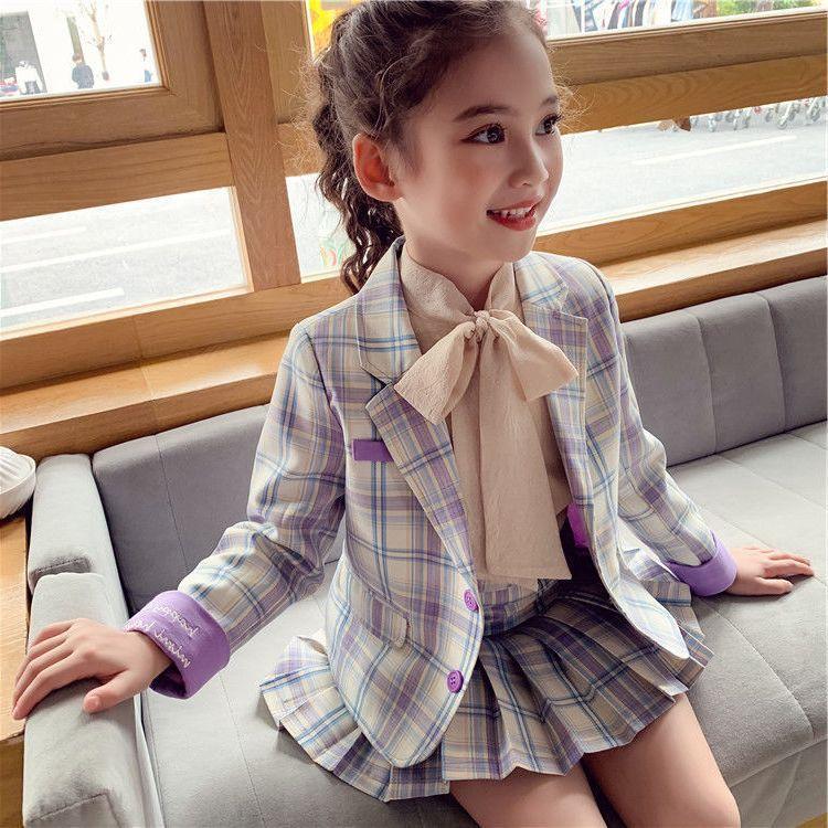 入学式 スーツ 女の子 卒園式 子供服 フォーマルスーツ ジャケット スカート ブラウス チェック柄 七五三 発表会 カジュアル 普段着 Y Encore 通販 Yahoo ショッピング