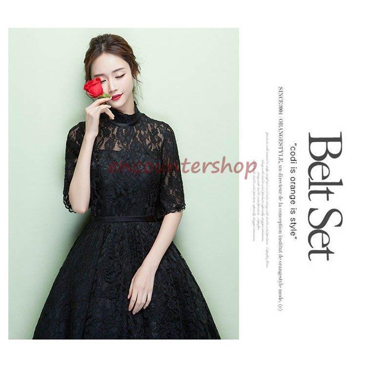 5色！総レース仕様フレアーワンピースドレス ワンピース 入園式 ワンピ