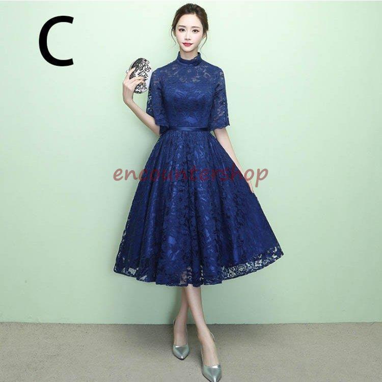 5色！総レース仕様フレアーワンピースドレス ワンピース 入園式 ワンピ