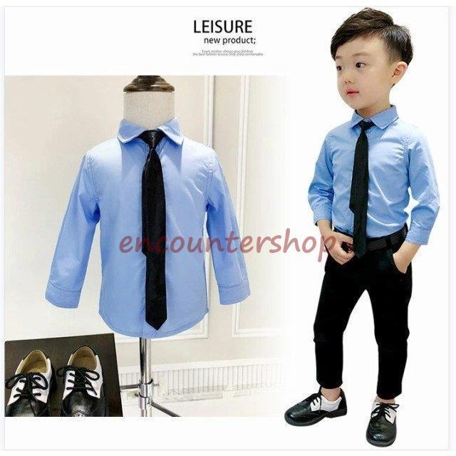 カッターシャツ 子供シャツ 長袖シャツ ワイシャツ 男の子 フォーマル