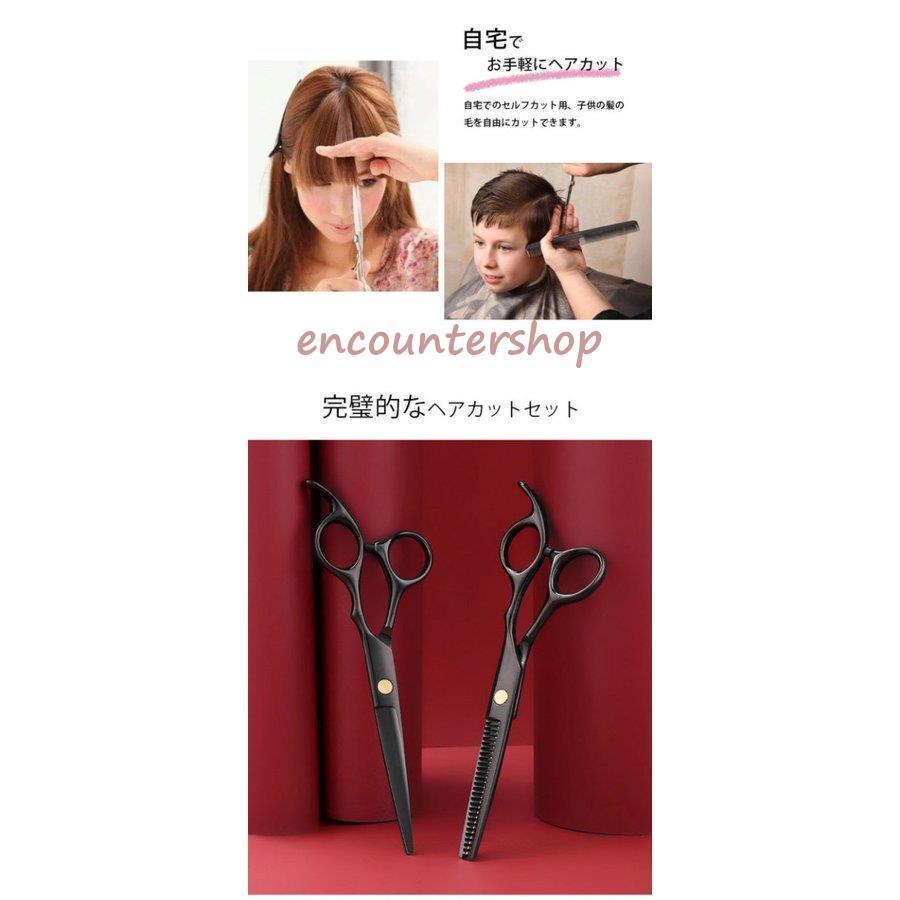 ヘアカット 散髪 すきばさみ セット ハサミ ブラシ ビュープロコーム